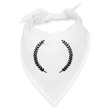 Siegerkranz Lorbeerkranz um - Bandana - Weiß - Vorne