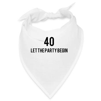 Vierzig 40 - Bandana - Weiß - Vorne