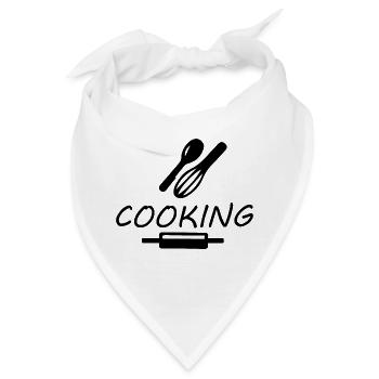 Kochen backen Kitchen - Bandana - Weiß - Vorne