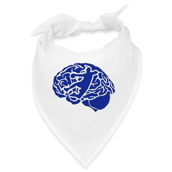 Handball Gehirn - Bandana - Weiß - Vorne