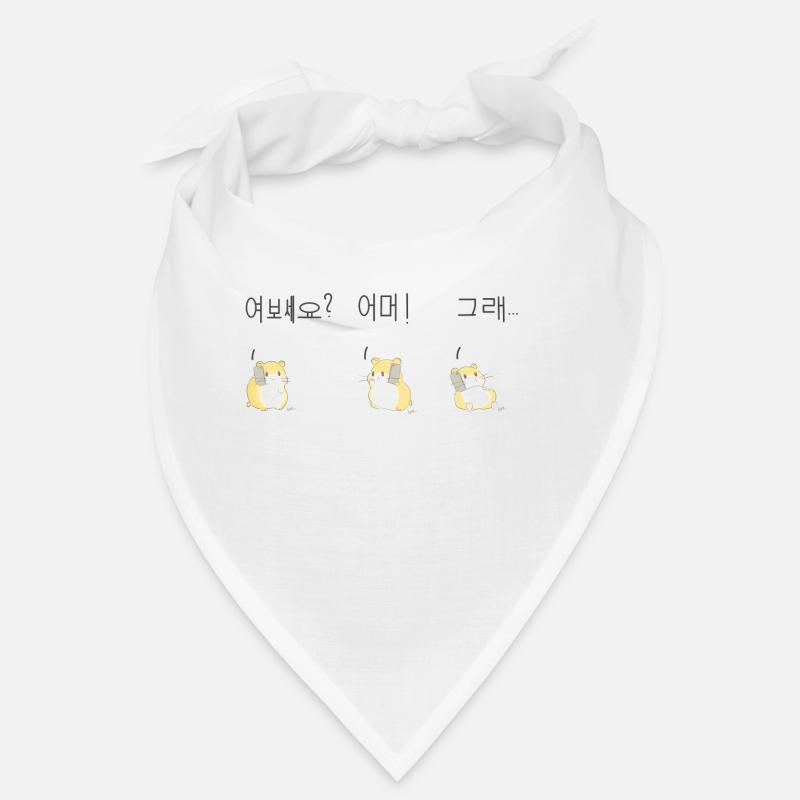 Hamster Téléphone Corée - Bandana - blanc