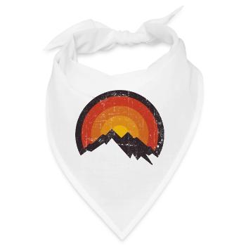 Sunset Mountain Arc - Bandana - Weiß - Vorne