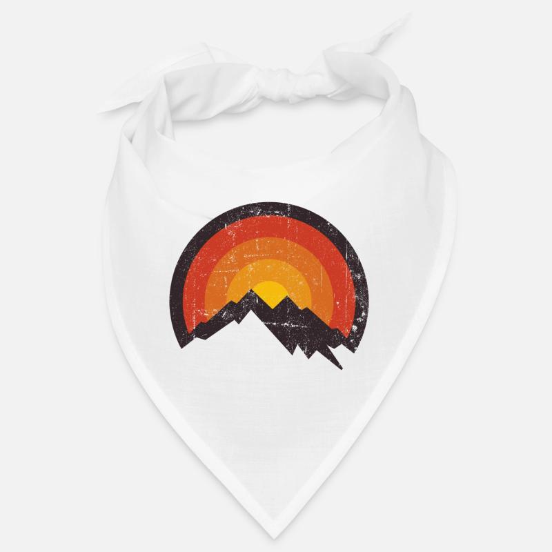 Sunset Mountain Arc - Bandana - white