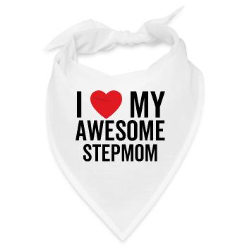 Ich liebe meine tolle Stiefmutter - Bandana - Weiß - Vorne