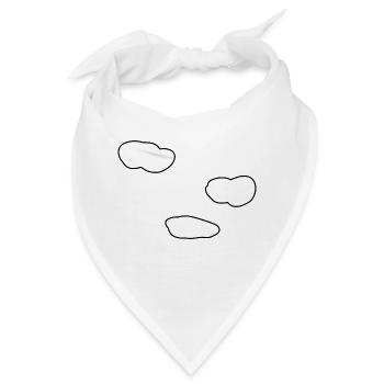 wolken himmel - Bandana - Weiß - Vorne