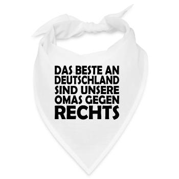 omas gegen rechts - Bandana - Weiß - Vorne