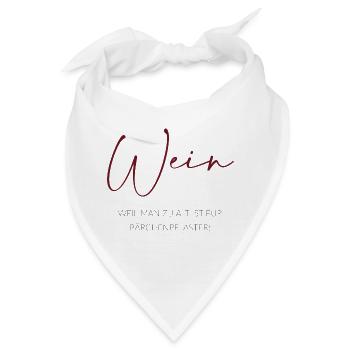 Wein - Bandana - Weiß - Vorne