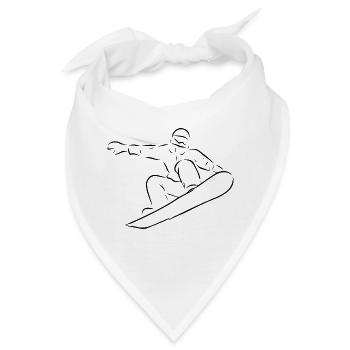 Snowboard Snowboarder - Bandana - Weiß - Vorne
