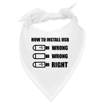 How To Install Usb - Bandana - Weiß - Vorne