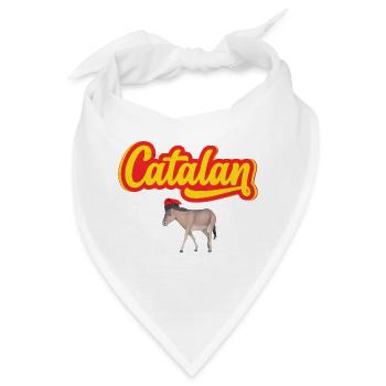 Katalanisch Ane Katalanisch Barratina Regionales Geschenk - Bandana - Weiß - Vorne