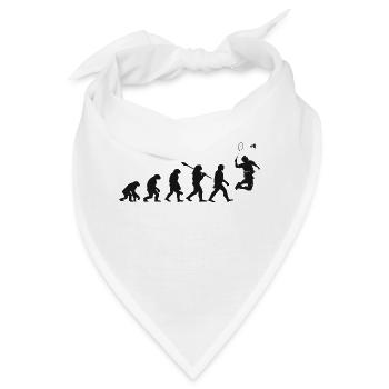 Evolution Badminton Geschenk für Badmintonspieler - Bandana - Weiß - Vorne