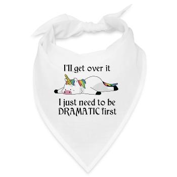 Dramatic Unicorn - Bandana - Weiß - Vorne