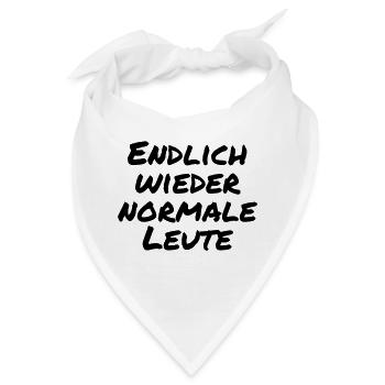 Endlich wieder normale Leute - Bandana - Weiß - Vorne