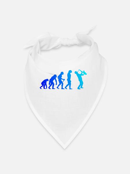 Saxophon Evolution Saxophonist Sax Herren Jungen - Bandana - Weiß
