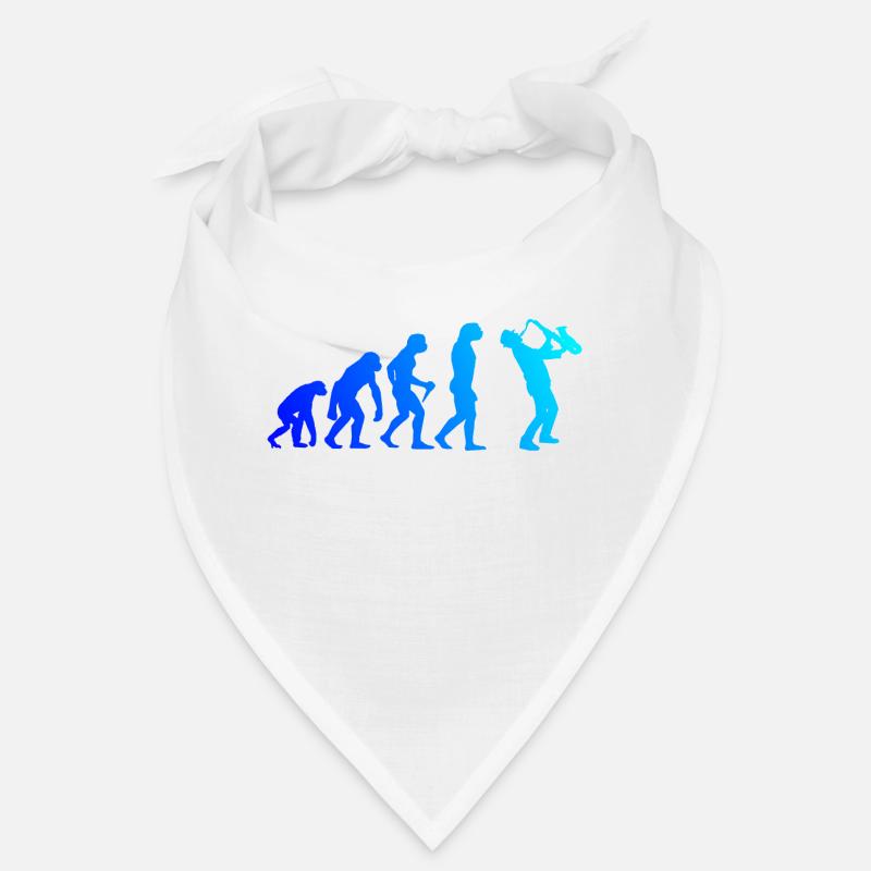 Saxophon Evolution Saxophonist Sax Herren Jungen - Bandana - Weiß