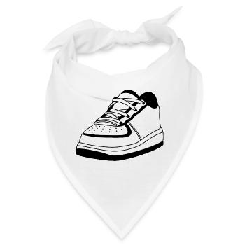 Sneaker black - Bandana - Weiß - Vorne