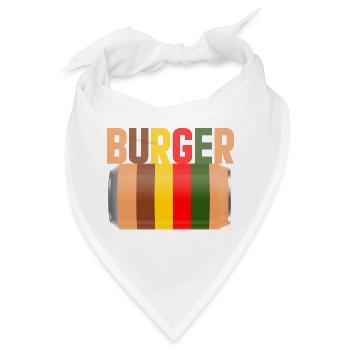 Burger Fast Food - Bandana - Weiß - Vorne