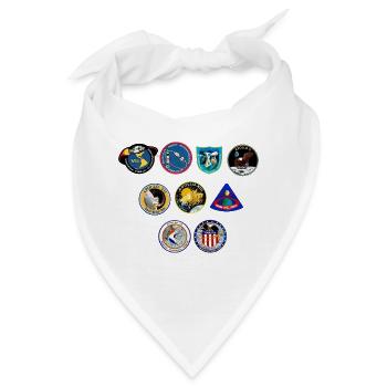 Weltraummission - Apollo Mission - Bandana - Weiß - Vorne