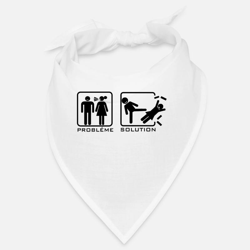 Problème, solution - Bandana - blanc