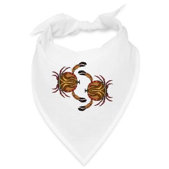 Krabben - Bandana - Weiß - Vorne