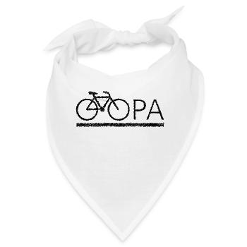 bester Opa Fahrrad Mountainbike Radeln Kritzeln - Bandana - Weiß - Vorne