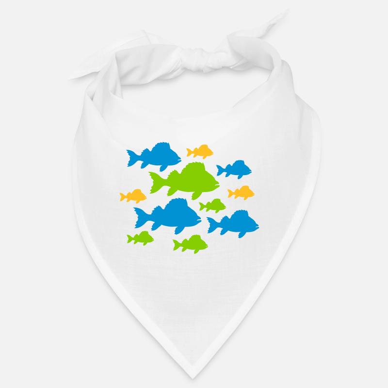 Colorful fish patterns - Bandana - white