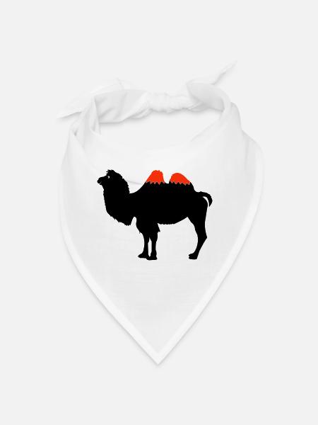 Kamel Silhouette - Bandana - Weiß