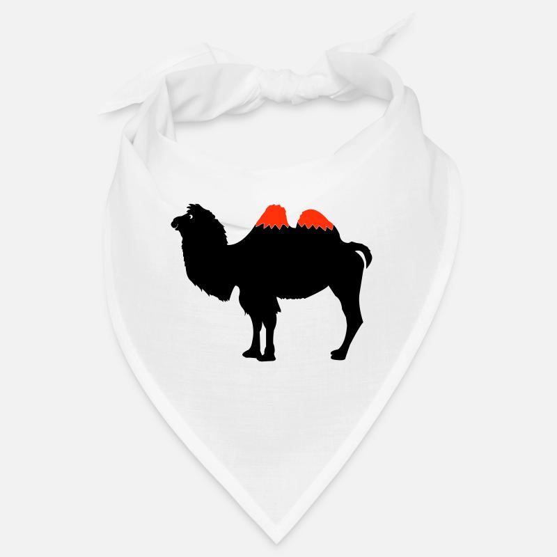 Kamel Silhouette - Bandana - Weiß