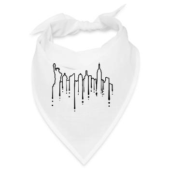 Tropfen Freiheitsstatue NYC - Bandana - Weiß - Vorne