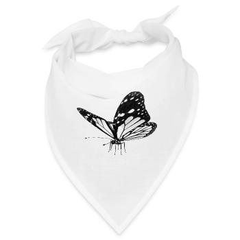 Schmetterling, Falter - Bandana - Weiß - Vorne