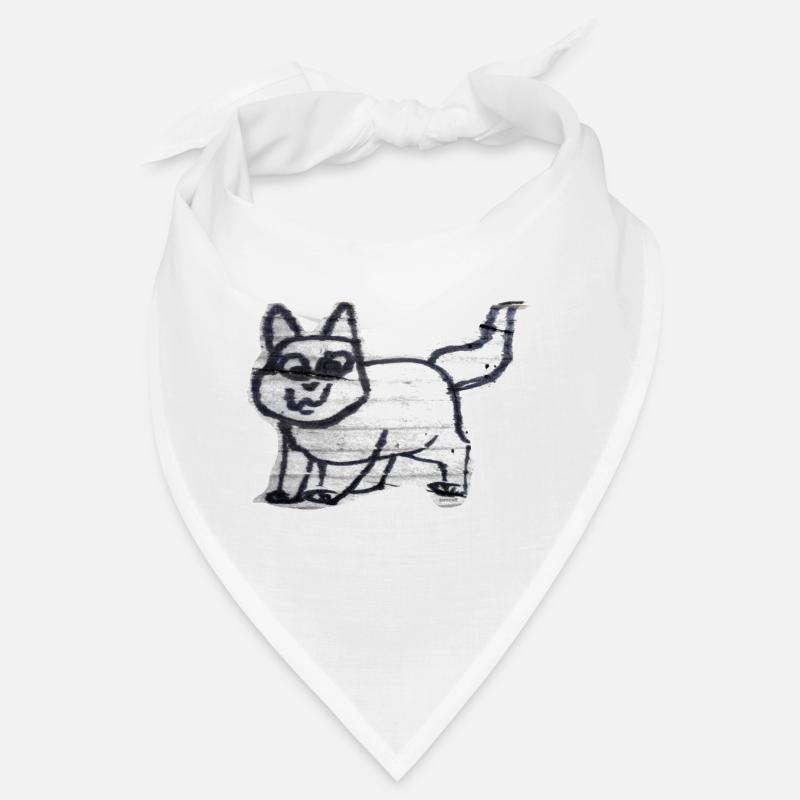 TOMZOFF Graffiti Cat - Bandana - Weiß
