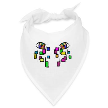 Weinen in Farben. - Bandana - Weiß - Vorne