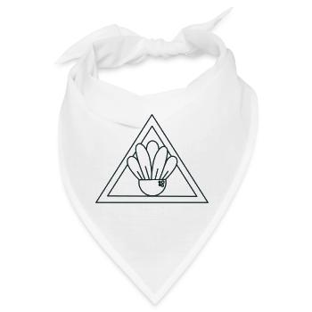 POT-Pflanze im Dreieck - Bandana - Weiß - Vorne