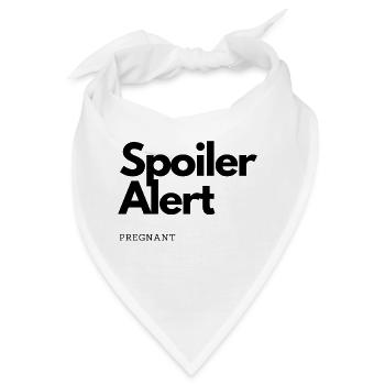 Spoiler Alert Pregnant Design - Bandana - Weiß - Vorne