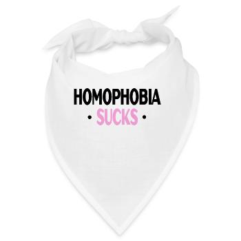 HOMOPHOBIA SUCKS - Bandana - Weiß - Vorne