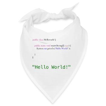 Hello World Code - Bandana - Weiß - Vorne