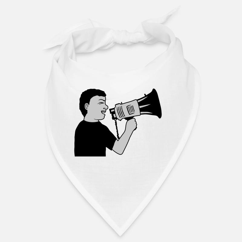 Demonstration Megafon Propaganda Man Bandana