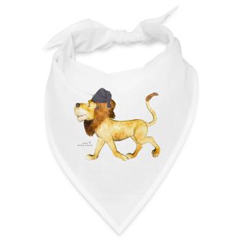 watercolored Lion by Sabina Elisabeth - Bandana - Weiß - Vorne
