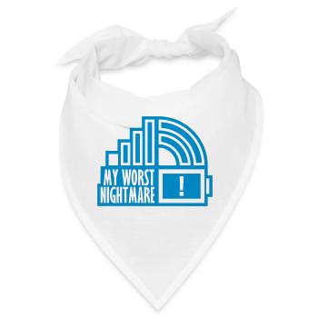 Schlecht my worst nightmare - Bandana - Weiß - Vorne