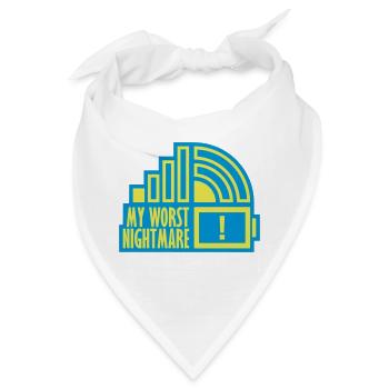 Nervig my worst nightmare - Bandana - Weiß - Vorne