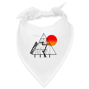 Bottrop Tetraeder Sonnenuntergang - Bandana - Weiß - Vorne