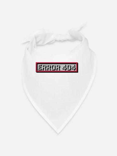 Error 404 Meldung Computer - Bandana - Weiß - Vorne