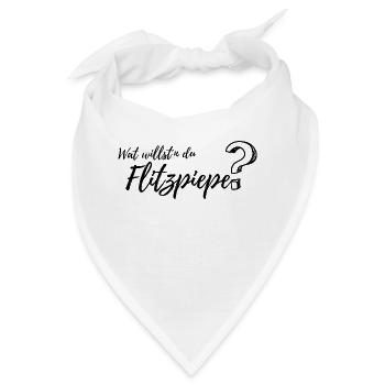 wat willst du Flitzpiepe - Bandana - Weiß - Vorne