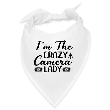 I´m The Crazy Camera Lady - Bandana - Weiß - Vorne