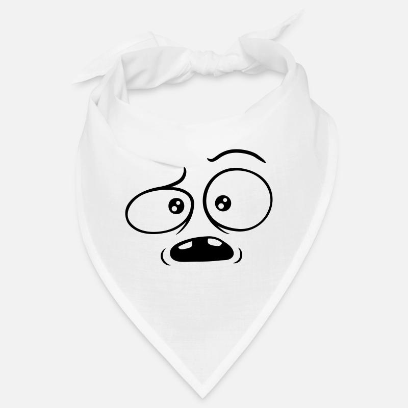 Confused skeptical comic face Bandana