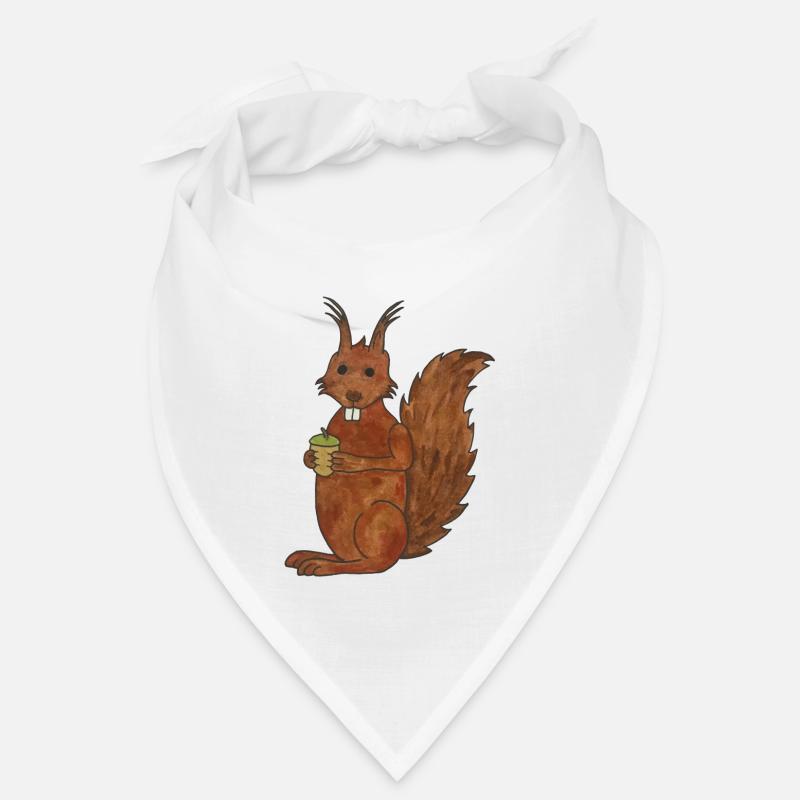 süßes niedliches Eichhörnchen mit Eichennuss Bandana