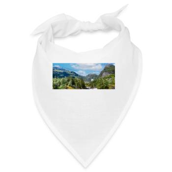 Geiranger panorama Storseterfossen Norwegen - Bandana - Weiß - Vorne