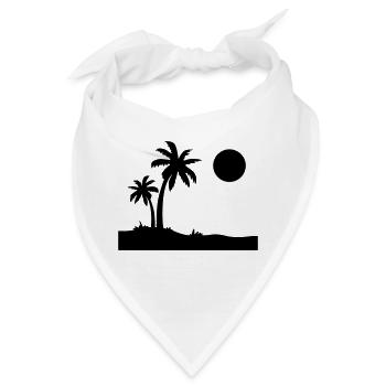 Palmen Insel - Bandana - Weiß - Vorne