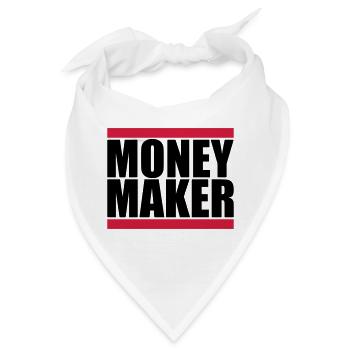 Balken Logo Money Maker - Bandana - Weiß - Vorne