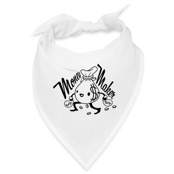 Geldsack Money Maker Dollar - Bandana - Weiß - Vorne